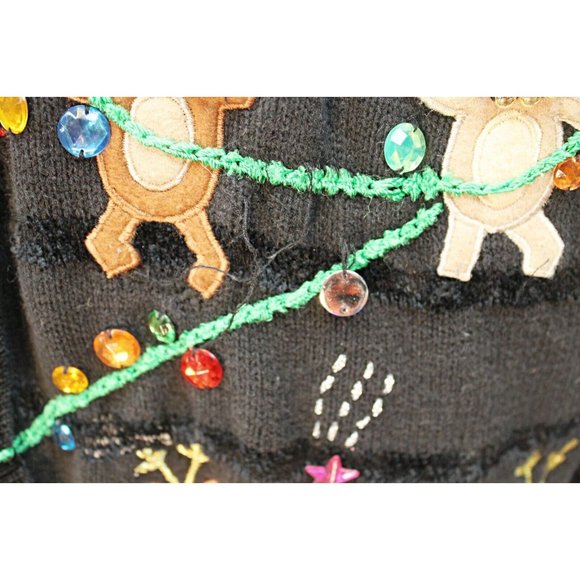 Jack B. Quick Women 3XL Ugly Christmas Holiday Cardigan Sweater Santa Reindeer - Picture 11 of 15